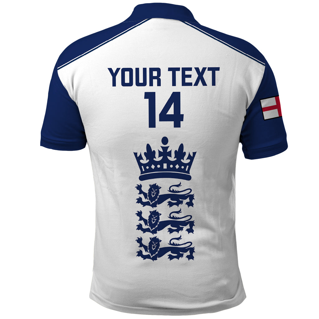 Personalised England Cricket Polo Shirt 2023 Ashes Sporty Version - Vibe Hoodie Shop