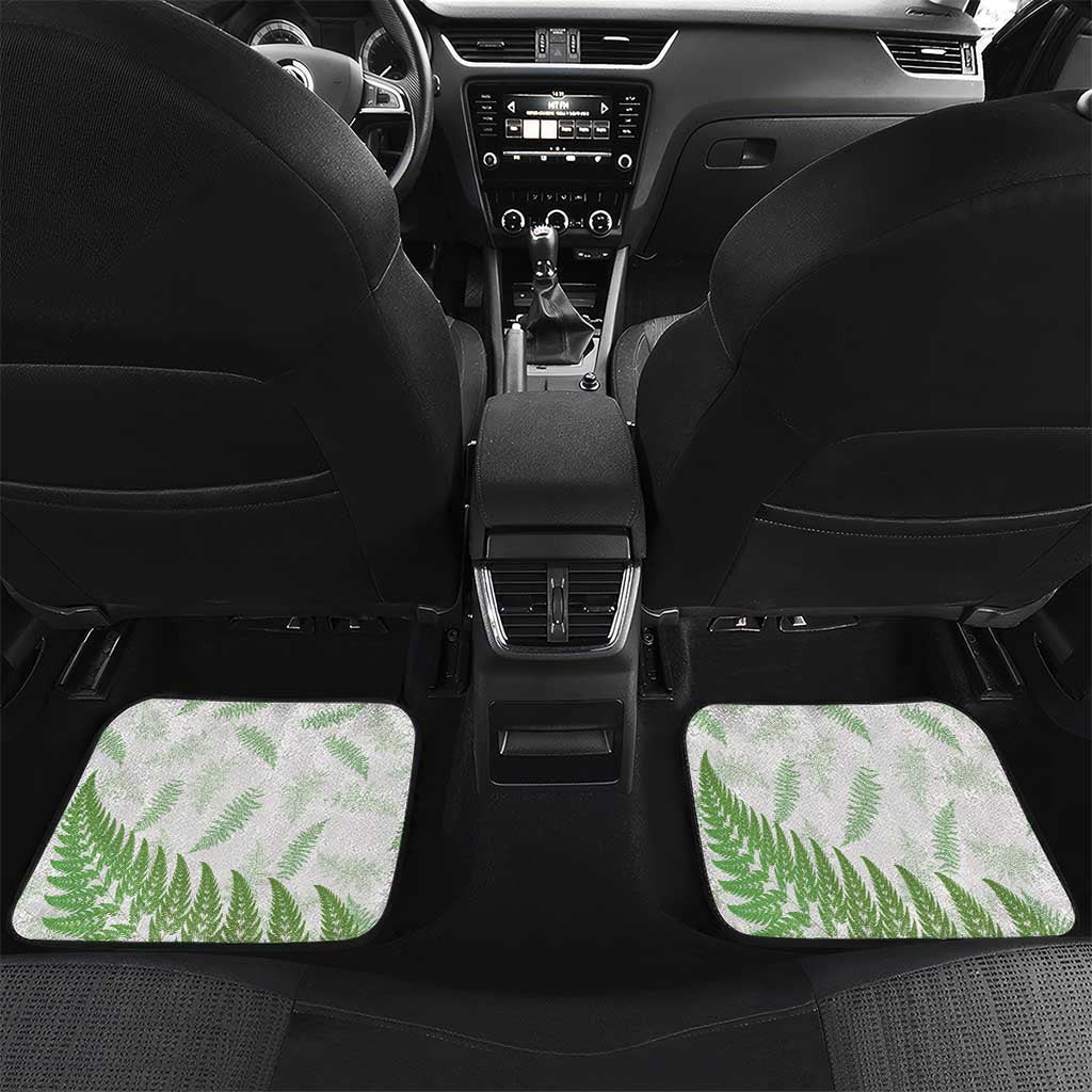 Green New Zealand Tuatara Car Mats Aotearoa Sphenodon Punctatus Silver Fern