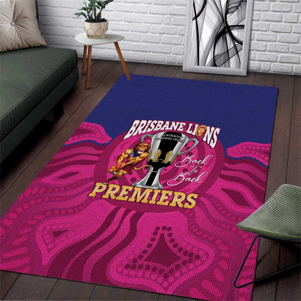 AFL Lions Football Area Rug Brisbane Premiers Back To Back Proud - Vibe Hoodie