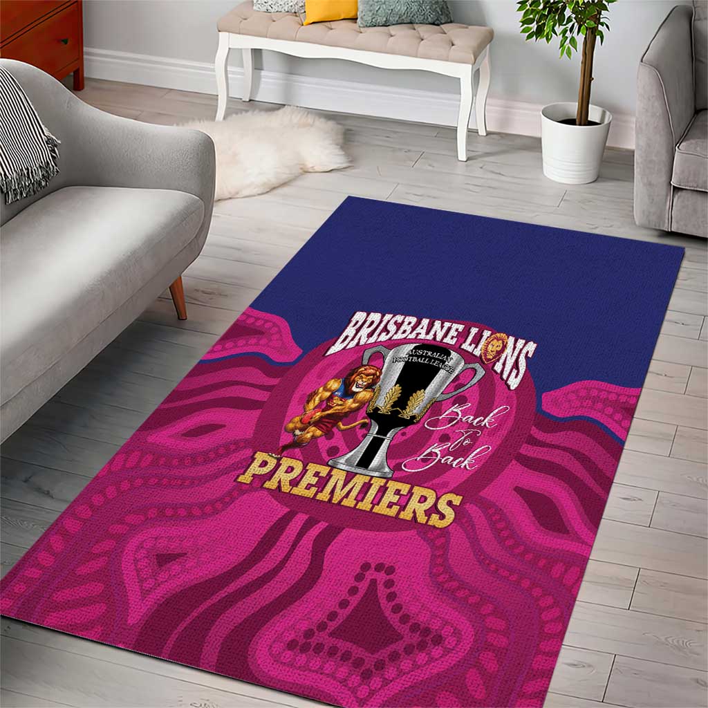 AFL Lions Football Area Rug Brisbane Premiers Back To Back Proud - Vibe Hoodie