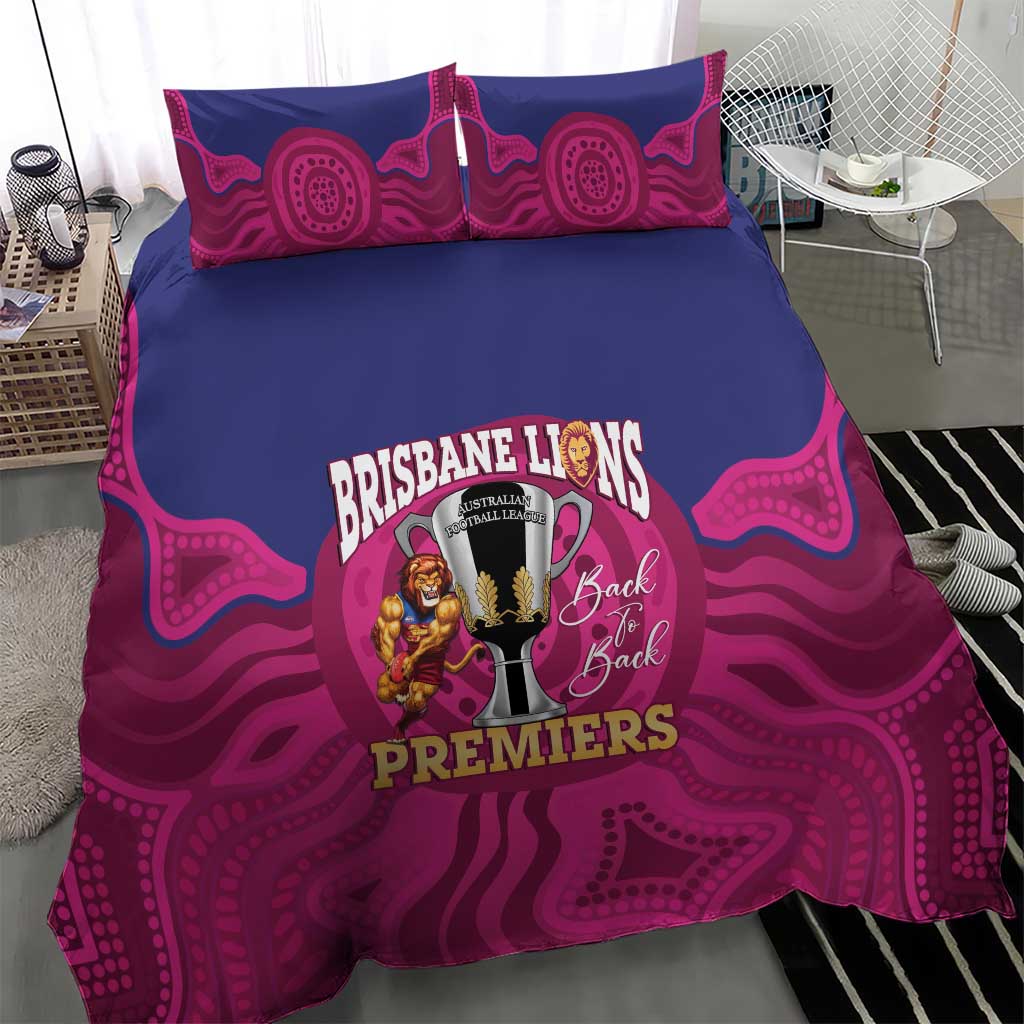 AFL Lions Football Bedding Set Brisbane Premiers Back To Back Proud - Vibe Hoodie