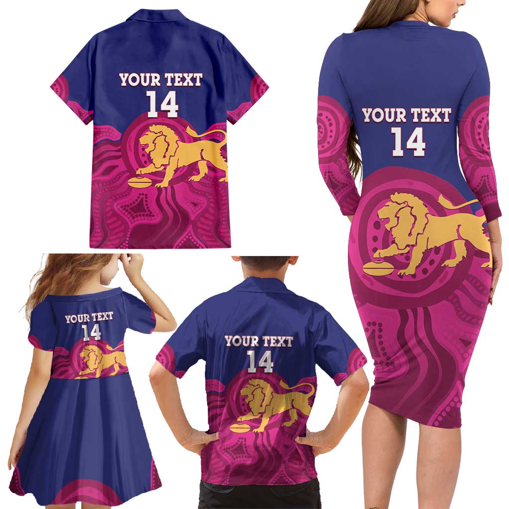 AFL Lions Football Custom Family Matching Long Sleeve Bodycon Dress and Hawaiian Shirt Brisbane Premiers Back To Back Proud - Vibe Hoodie