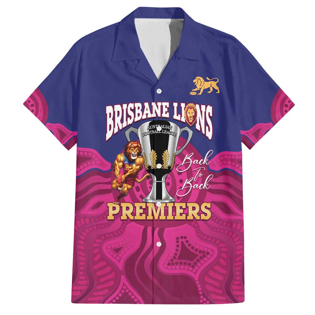 AFL Lions Football Custom Family Matching Long Sleeve Bodycon Dress and Hawaiian Shirt Brisbane Premiers Back To Back Proud - Vibe Hoodie
