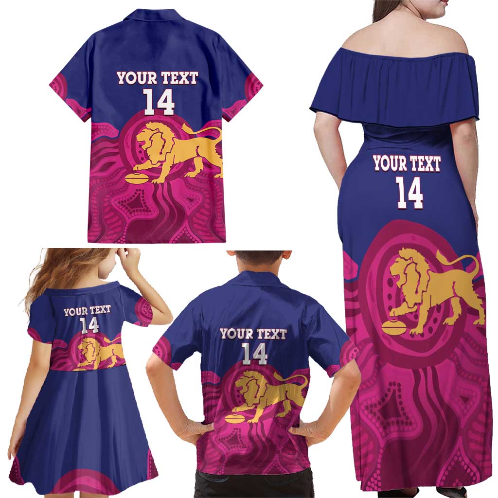AFL Lions Football Custom Family Matching Off Shoulder Maxi Dress and Hawaiian Shirt Brisbane Premiers Back To Back Proud - Vibe Hoodie