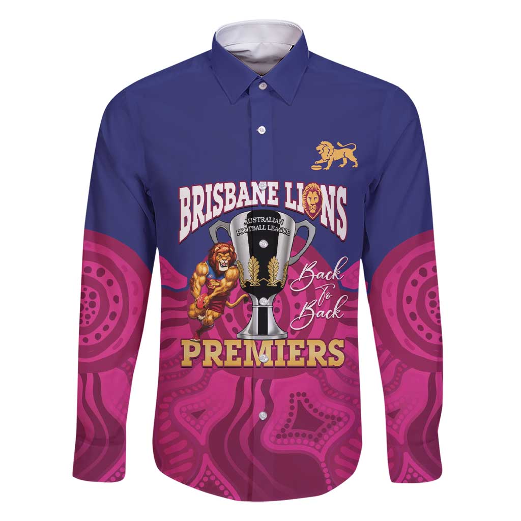 AFL Lions Football Custom Family Matching Short Sleeve Bodycon Dress and Hawaiian Shirt Brisbane Premiers Back To Back Proud - Vibe Hoodie
