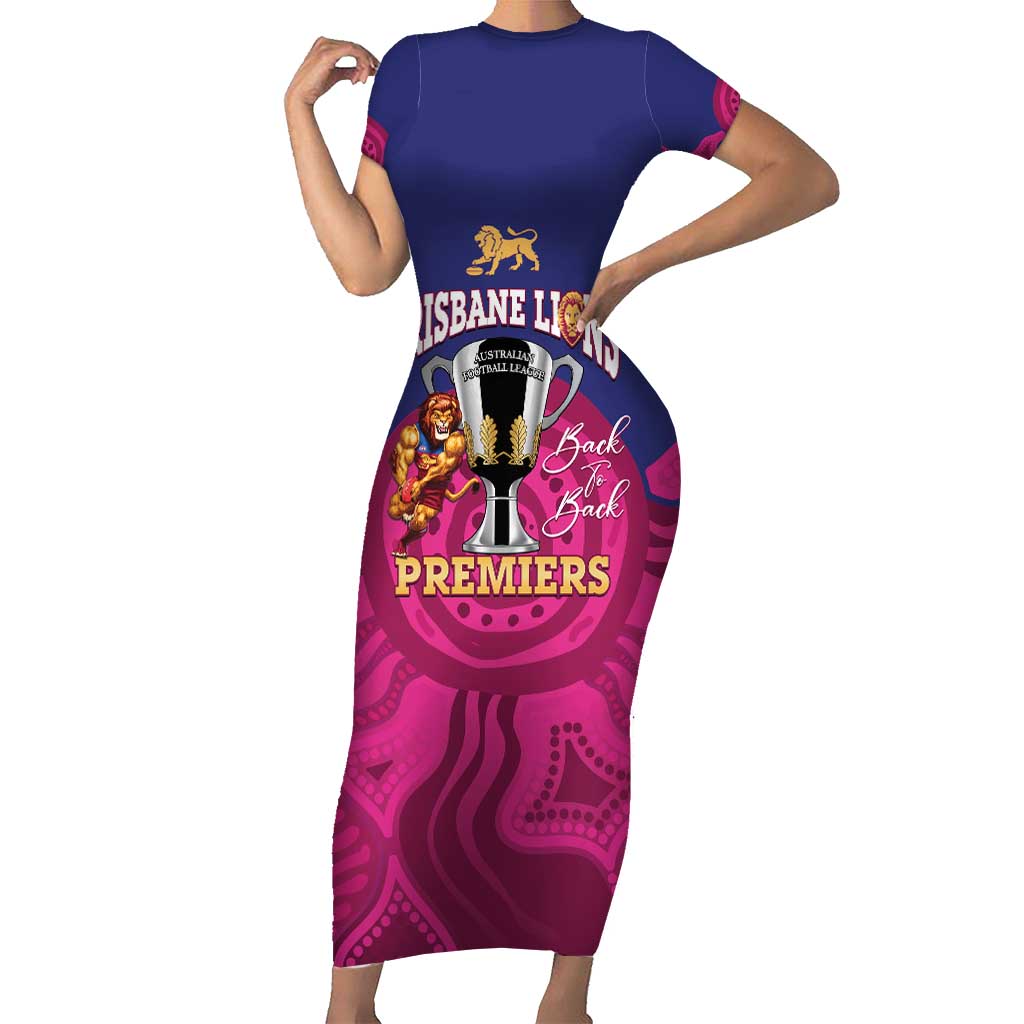 AFL Lions Football Custom Family Matching Short Sleeve Bodycon Dress and Hawaiian Shirt Brisbane Premiers Back To Back Proud - Vibe Hoodie