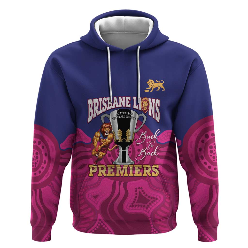 AFL Lions Football Custom Hoodie Brisbane Premiers Back To Back Proud - Vibe Hoodie