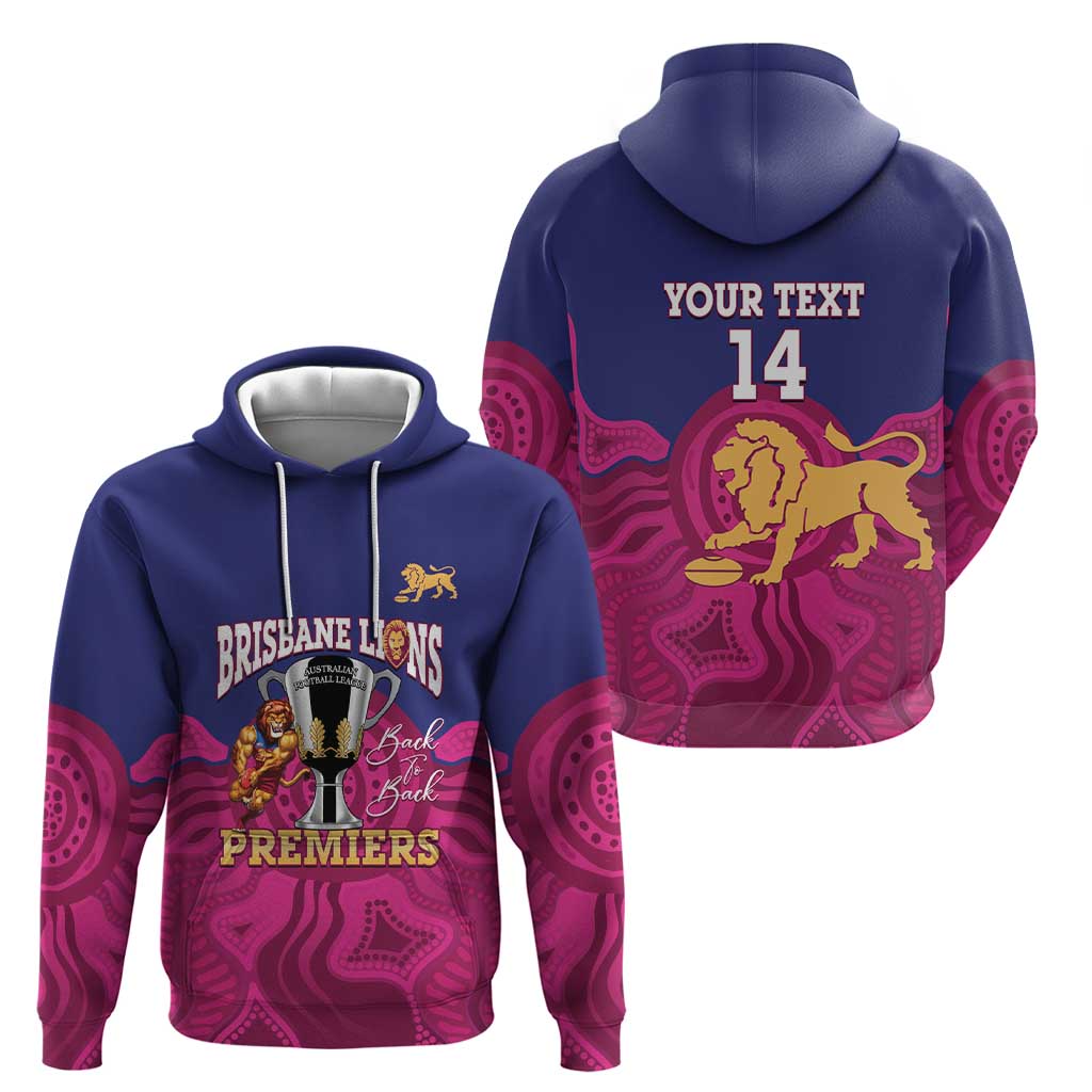 AFL Lions Football Custom Hoodie Brisbane Premiers Back To Back Proud - Vibe Hoodie