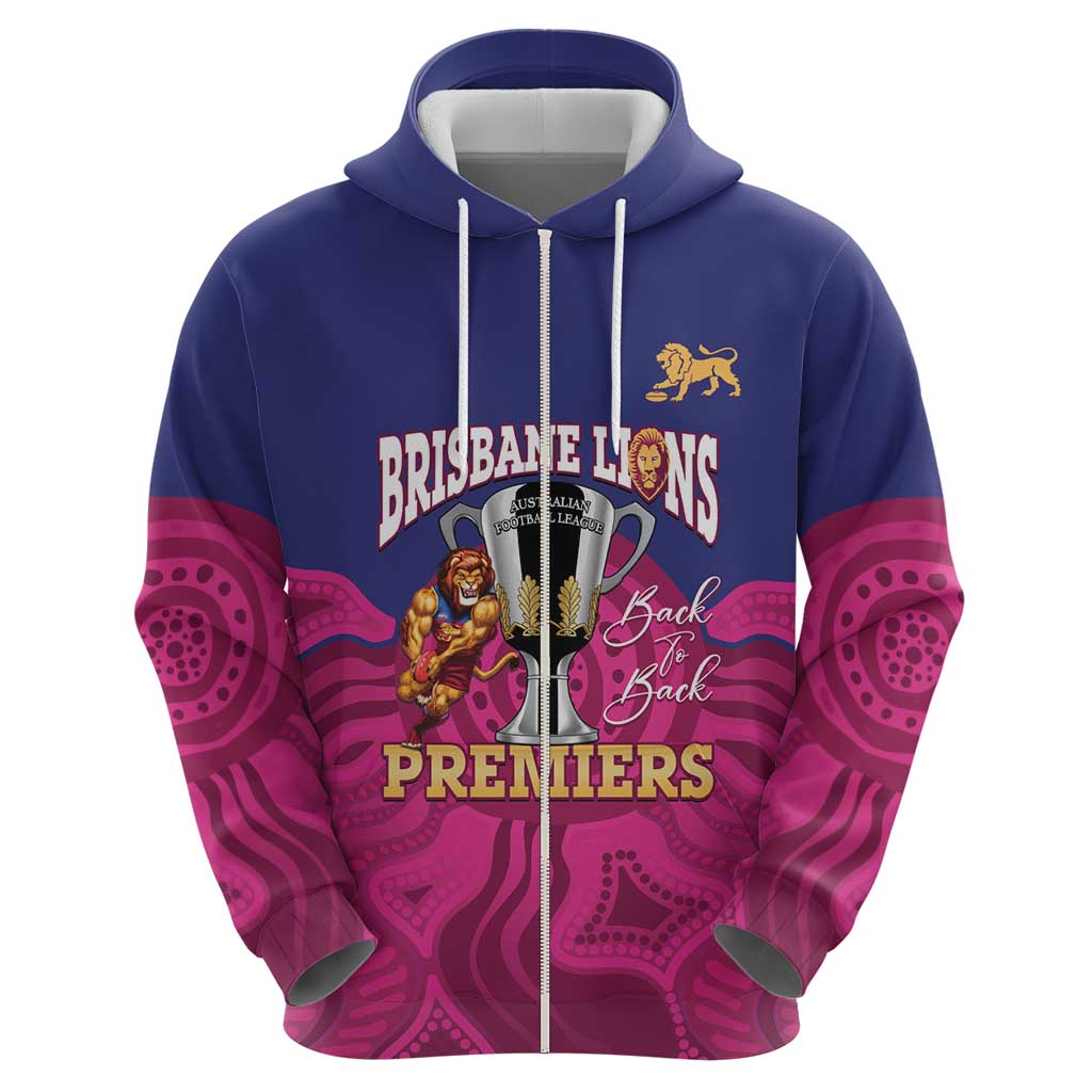 AFL Lions Football Custom Hoodie Brisbane Premiers Back To Back Proud - Vibe Hoodie