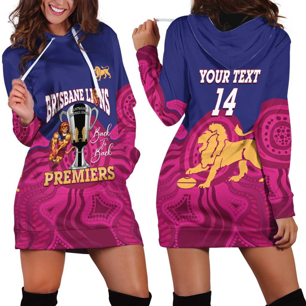 AFL Lions Football Custom Hoodie Dress Brisbane Premiers Back To Back Proud - Vibe Hoodie