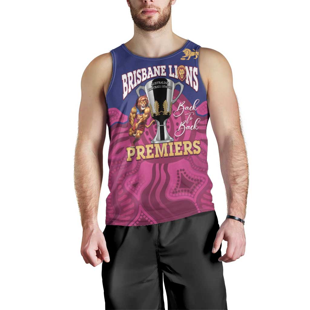 AFL Lions Football Custom Men Tank Top Brisbane Premiers Back To Back Proud - Vibe Hoodie