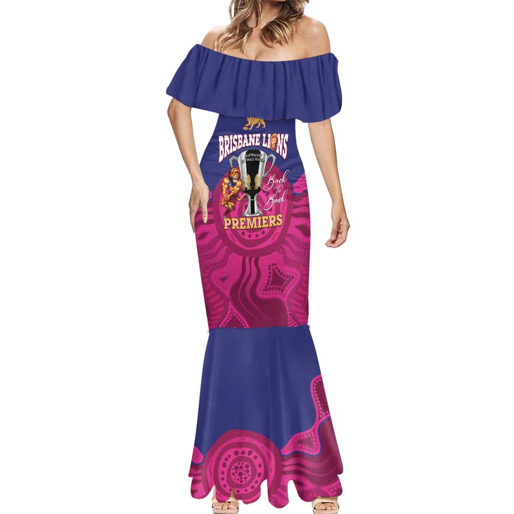 AFL Lions Football Custom Mermaid Dress Brisbane Premiers Back To Back Proud - Vibe Hoodie