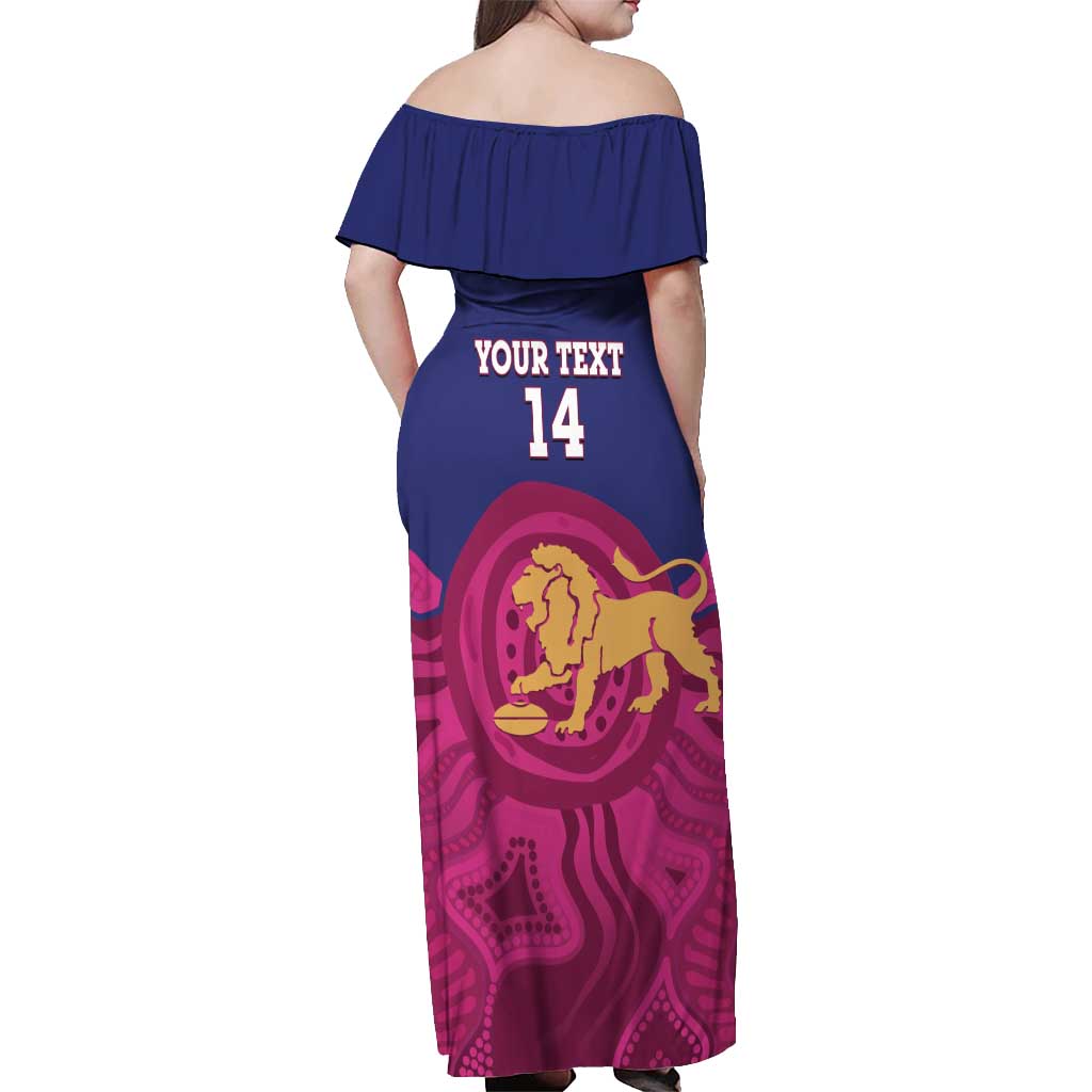 AFL Lions Football Custom Off Shoulder Maxi Dress Brisbane Premiers Back To Back Proud - Vibe Hoodie
