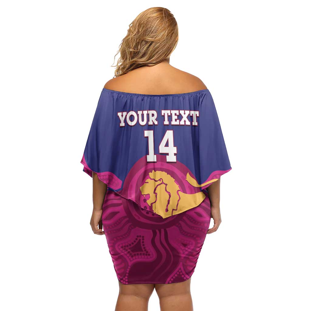 AFL Lions Football Custom Off Shoulder Short Dress Brisbane Premiers Back To Back Proud - Vibe Hoodie