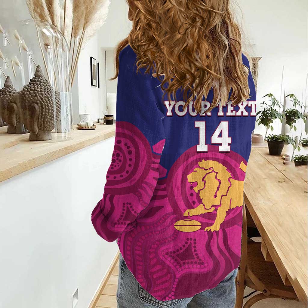 AFL Lions Football Custom Women Casual Shirt Brisbane Premiers Back To Back Proud - Vibe Hoodie