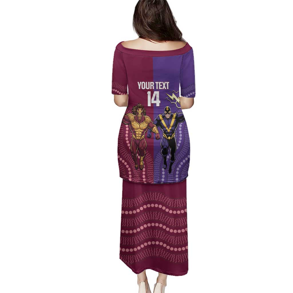 Storm And Broncos Rugby Custom Family Matching Puletasi and Hawaiian Shirt Melbourne Brisbane Final Together Mascots Style - Vibe Hoodie