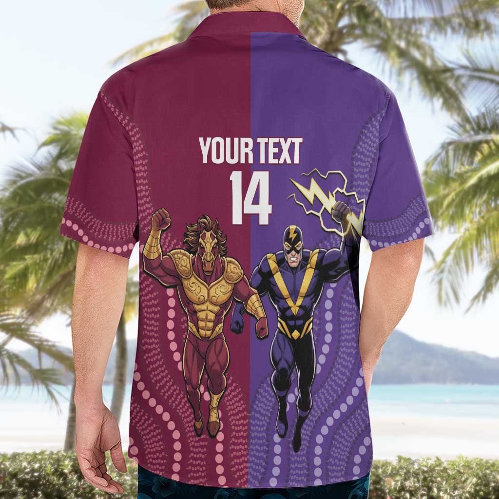 Storm And Broncos Rugby Custom Hawaiian Shirt Melbourne Brisbane Final Together Mascots Style - Vibe Hoodie