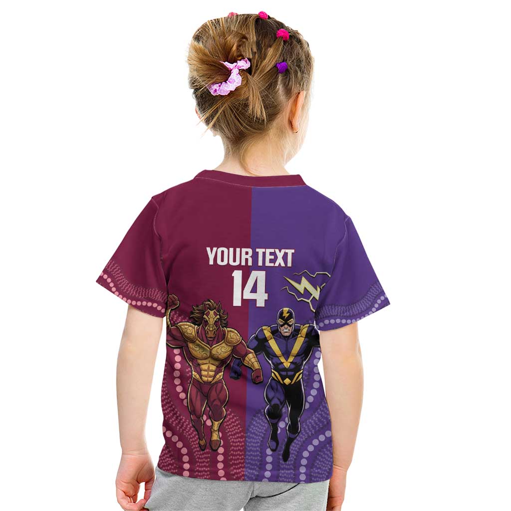 Storm And Broncos Rugby Custom Kid T Shirt Melbourne Brisbane Final Together Mascots Style - Vibe Hoodie