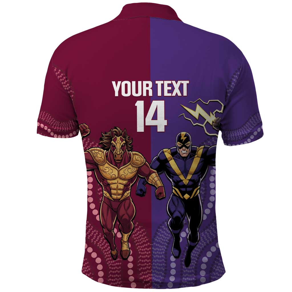 Storm And Broncos Rugby Custom Polo Shirt Melbourne Brisbane Final Together Mascots Style - Vibe Hoodie
