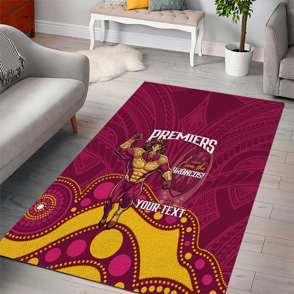 NRL Broncos Rugby Custom Area Rug Premiers Trophy Carn The Bronx - Vibe Hoodie