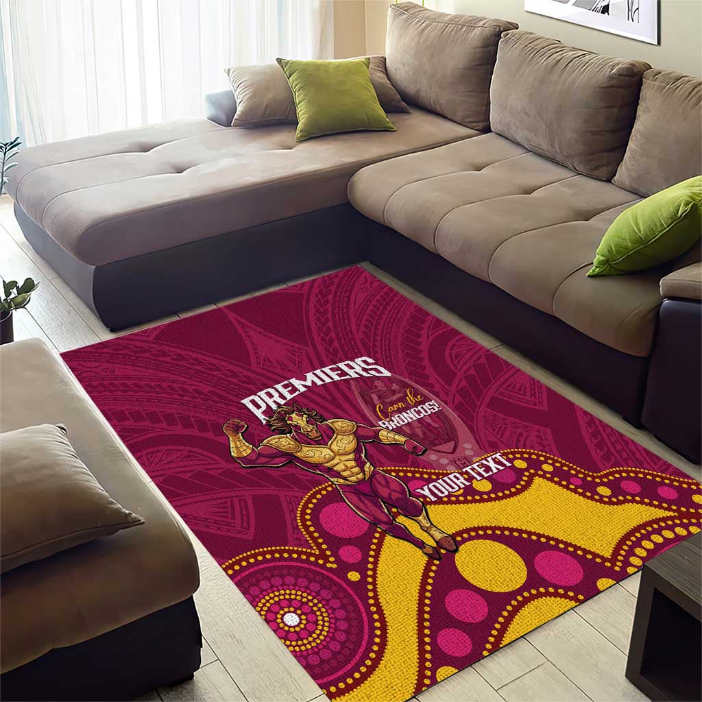 NRL Broncos Rugby Custom Area Rug Premiers Trophy Carn The Bronx - Vibe Hoodie