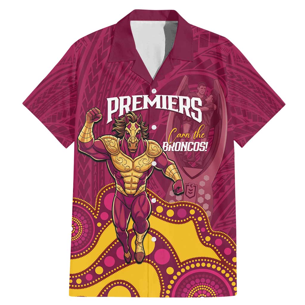 NRL Broncos Rugby Custom Family Matching Mermaid Dress and Hawaiian Shirt Premiers Trophy Carn The Bronx - Vibe Hoodie