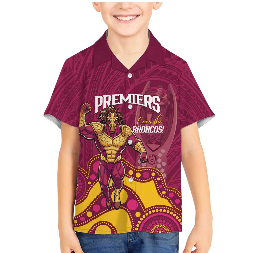 NRL Broncos Rugby Custom Family Matching Mermaid Dress and Hawaiian Shirt Premiers Trophy Carn The Bronx - Vibe Hoodie