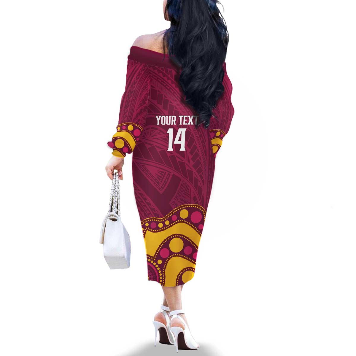 NRL Broncos Rugby Custom Family Matching Off The Shoulder Long Sleeve Dress and Hawaiian Shirt Premiers Trophy Carn The Bronx - Vibe Hoodie