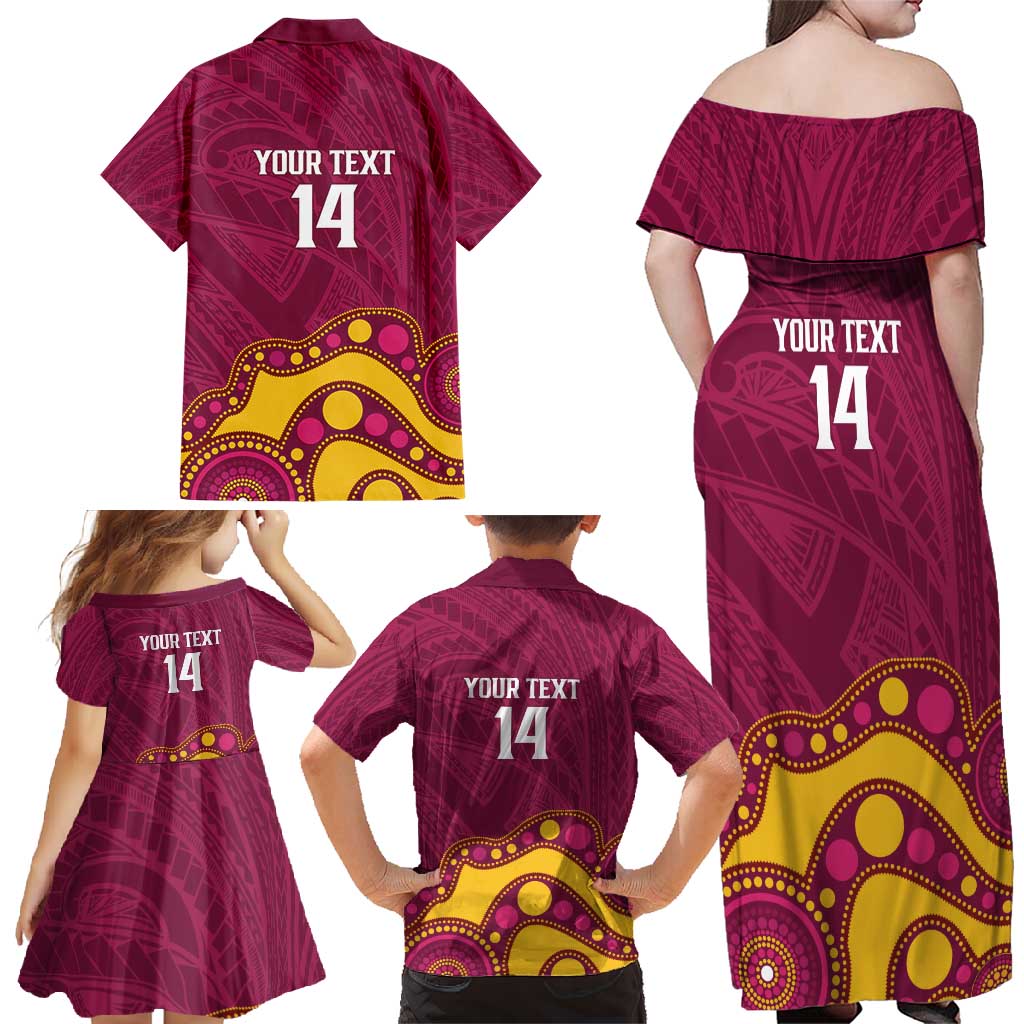 NRL Broncos Rugby Custom Family Matching Off Shoulder Maxi Dress and Hawaiian Shirt Premiers Trophy Carn The Bronx - Vibe Hoodie