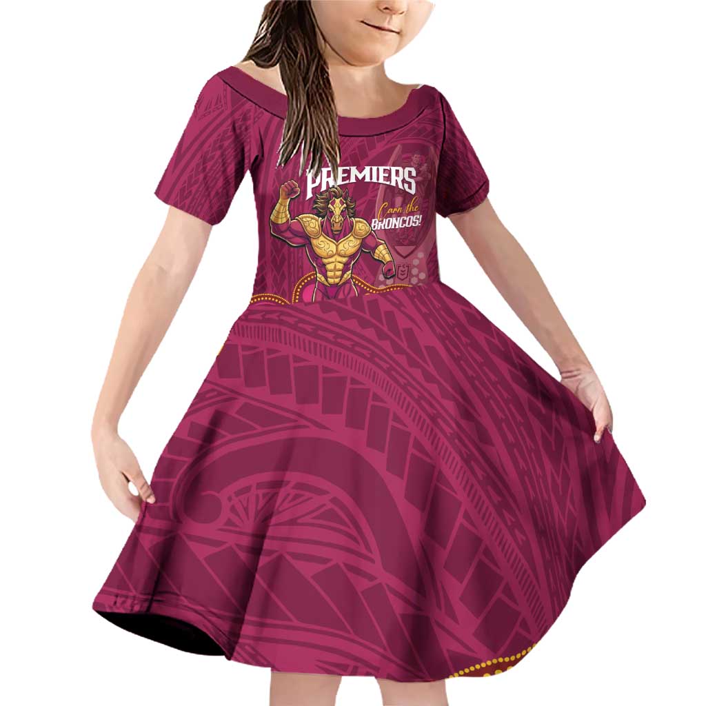 NRL Broncos Rugby Custom Family Matching Off Shoulder Short Dress and Hawaiian Shirt Premiers Trophy Carn The Bronx - Vibe Hoodie