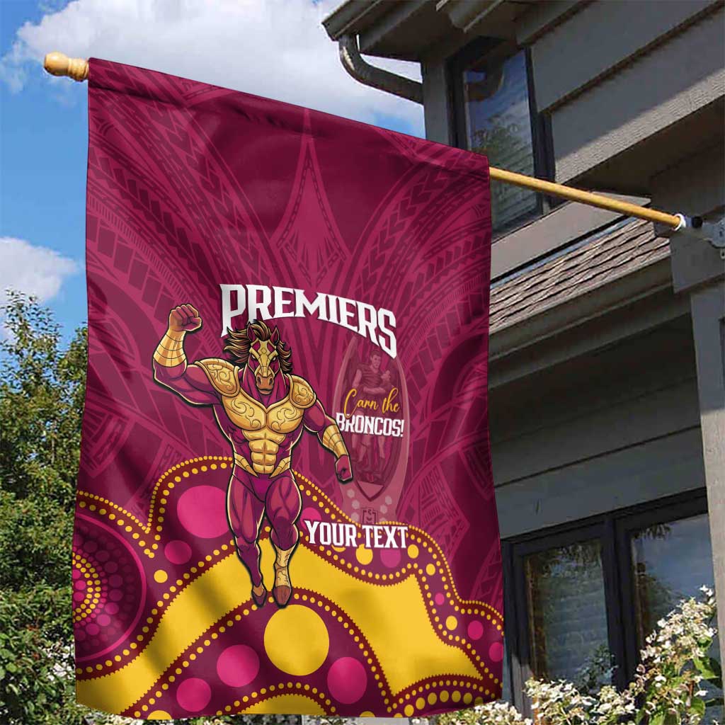 NRL Broncos Rugby Custom Garden Flag Premiers Trophy Carn The Bronx - Vibe Hoodie
