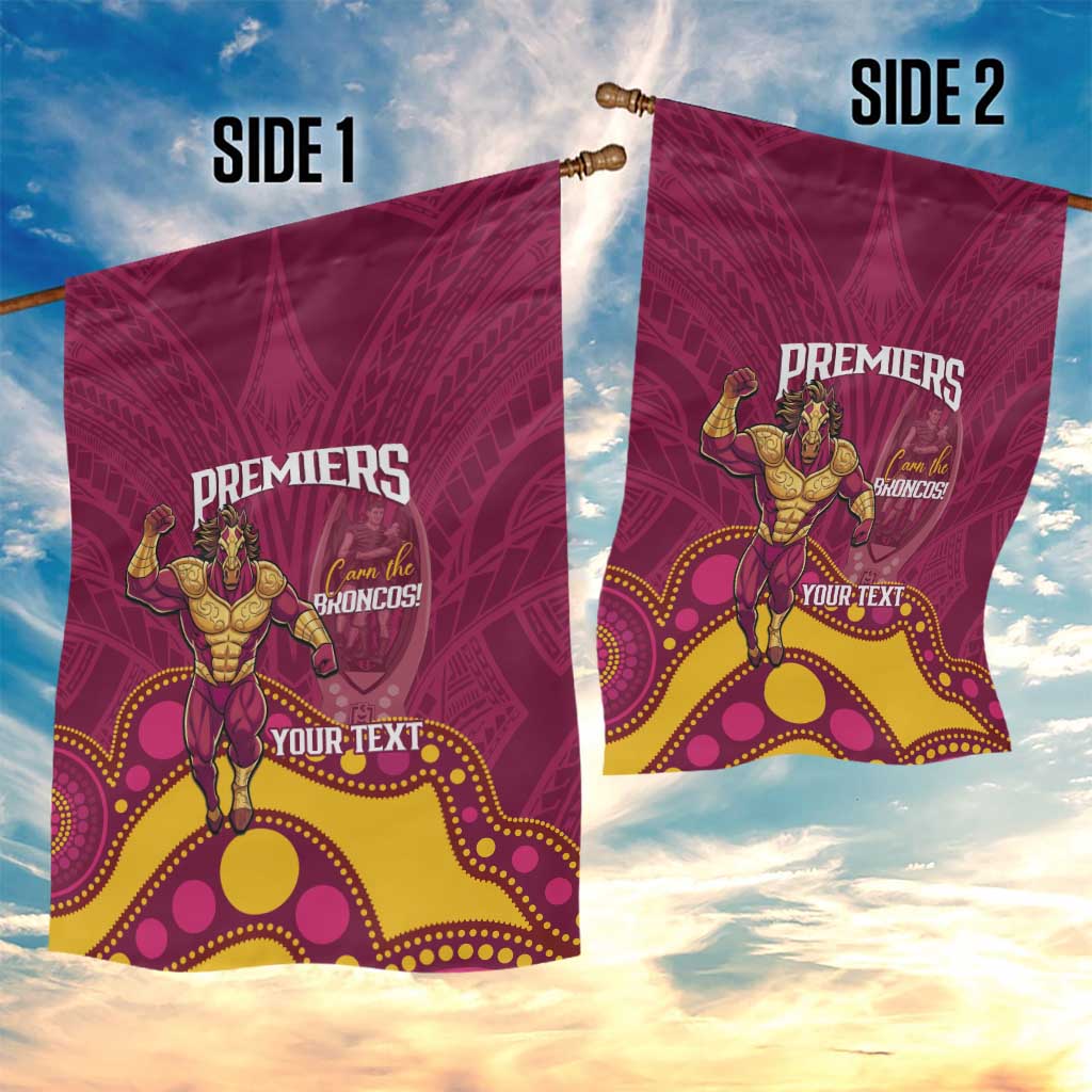 NRL Broncos Rugby Custom Garden Flag Premiers Trophy Carn The Bronx - Vibe Hoodie