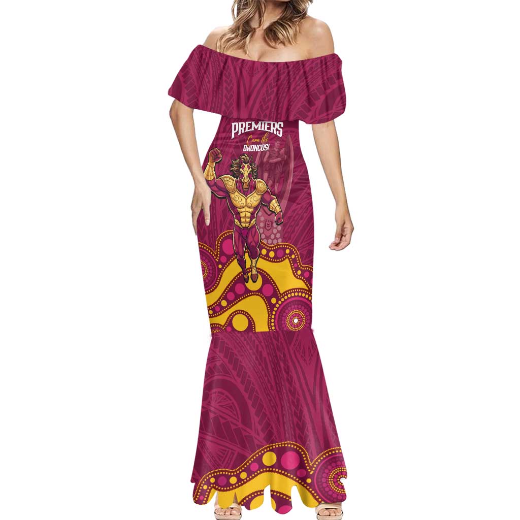 NRL Broncos Rugby Custom Mermaid Dress Premiers Trophy Carn The Bronx - Vibe Hoodie