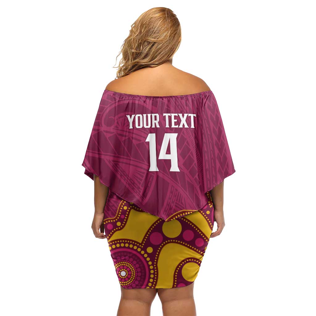 NRL Broncos Rugby Custom Off Shoulder Short Dress Premiers Trophy Carn The Bronx - Vibe Hoodie