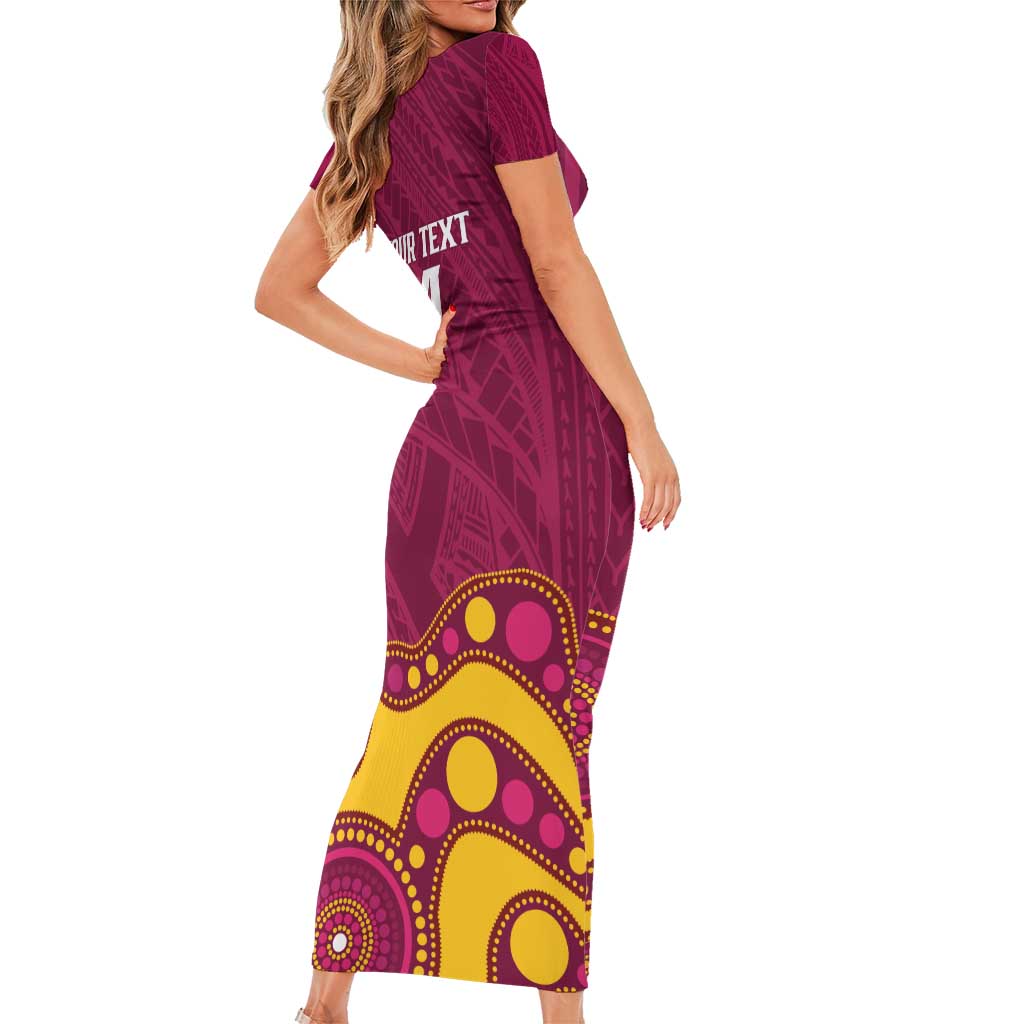 NRL Broncos Rugby Custom Short Sleeve Bodycon Dress Premiers Trophy Carn The Bronx - Vibe Hoodie