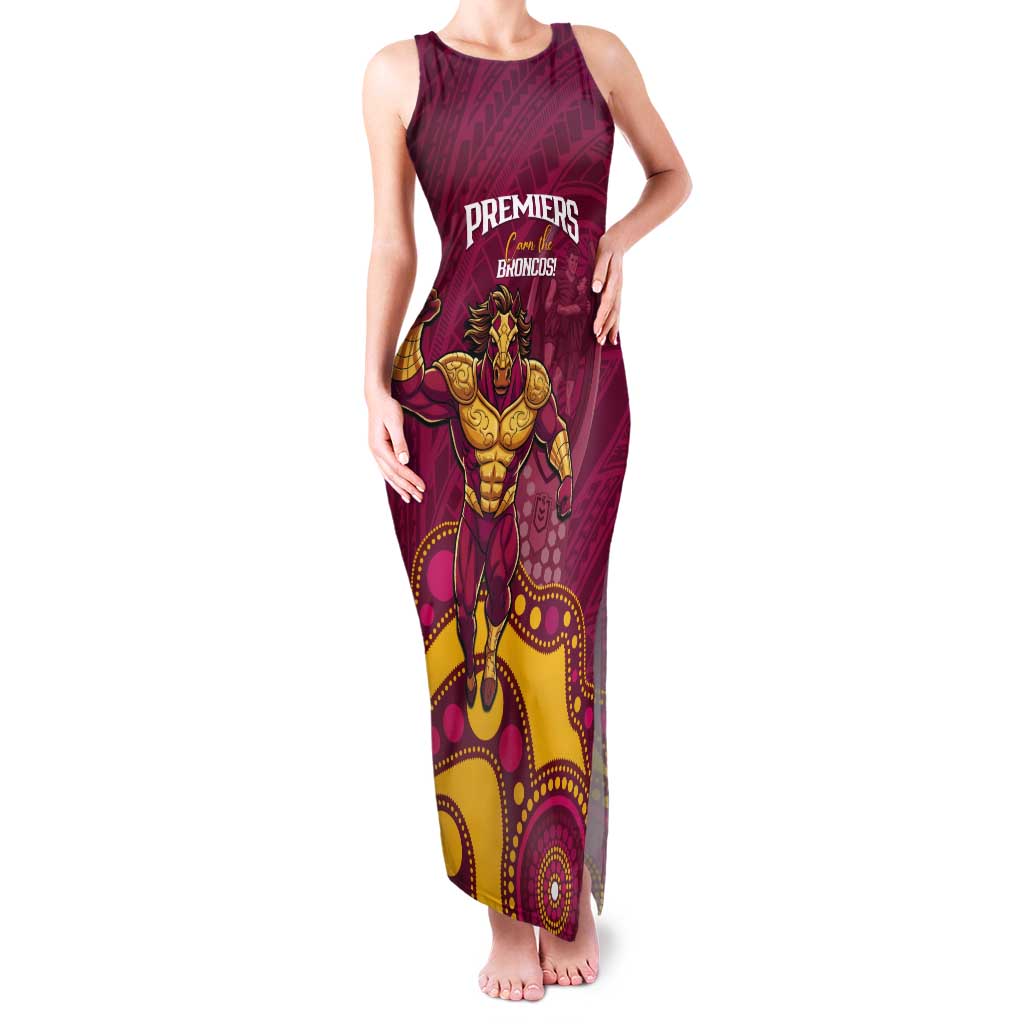 NRL Broncos Rugby Custom Tank Maxi Dress Premiers Trophy Carn The Bronx - Vibe Hoodie