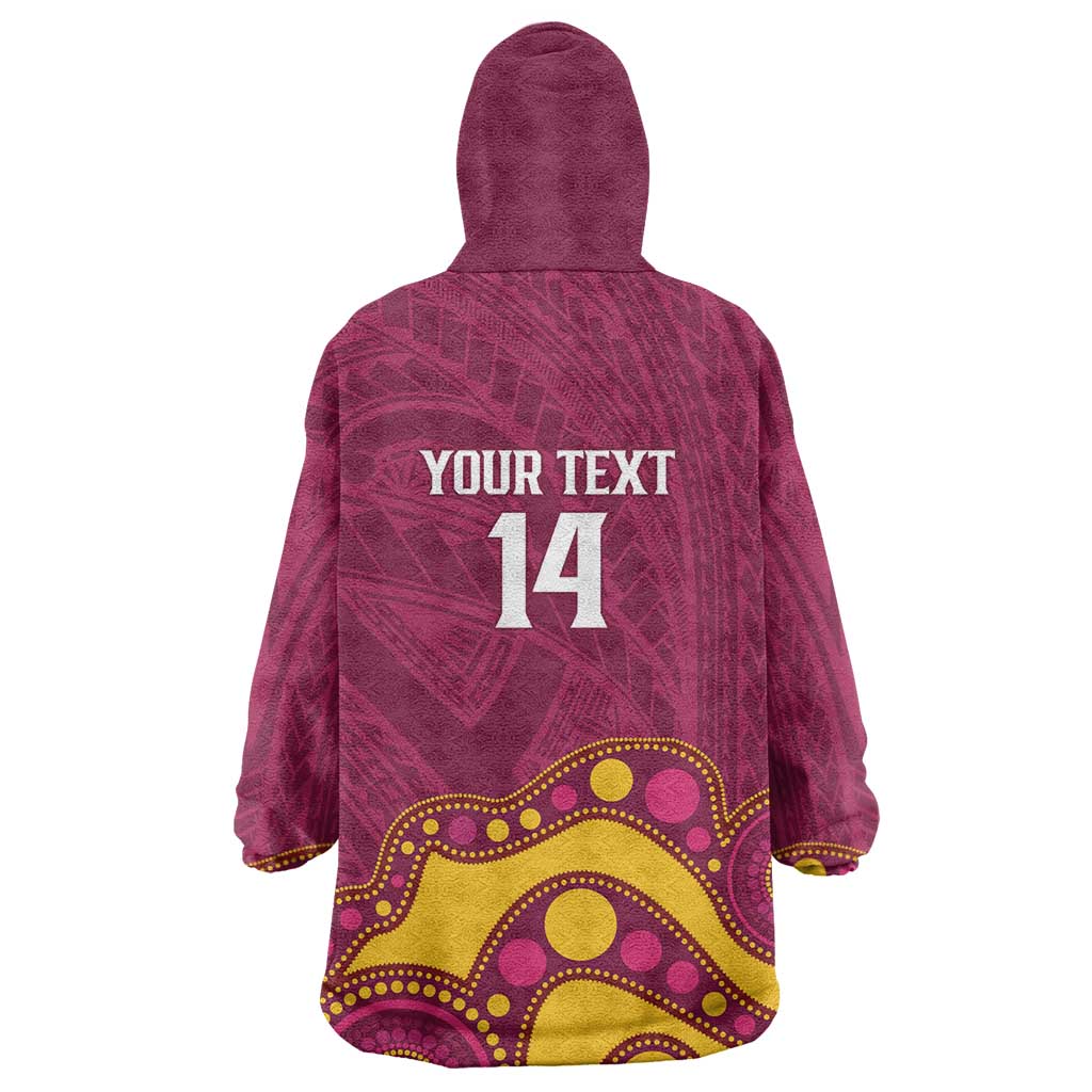 NRL Broncos Rugby Custom Wearable Blanket Hoodie Premiers Trophy Carn The Bronx - Vibe Hoodie