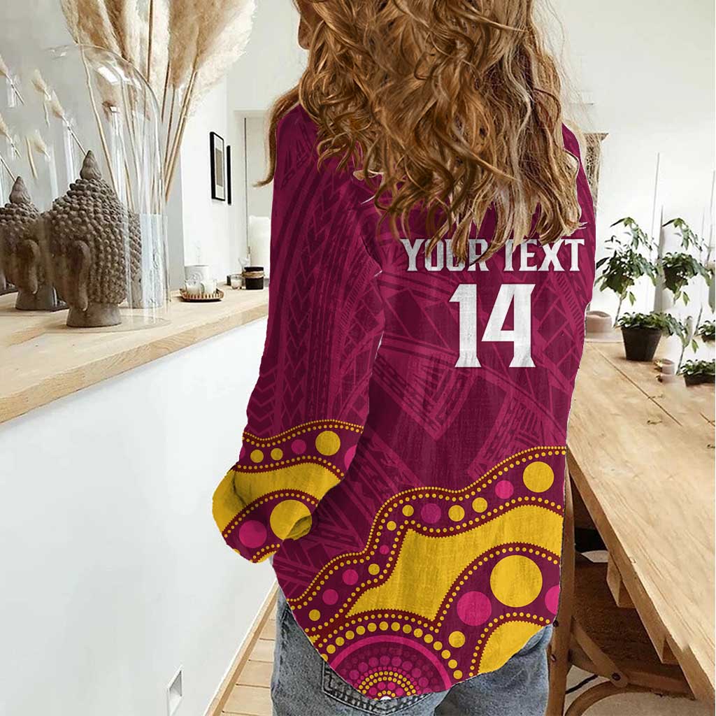 NRL Broncos Rugby Custom Women Casual Shirt Premiers Trophy Carn The Bronx - Vibe Hoodie