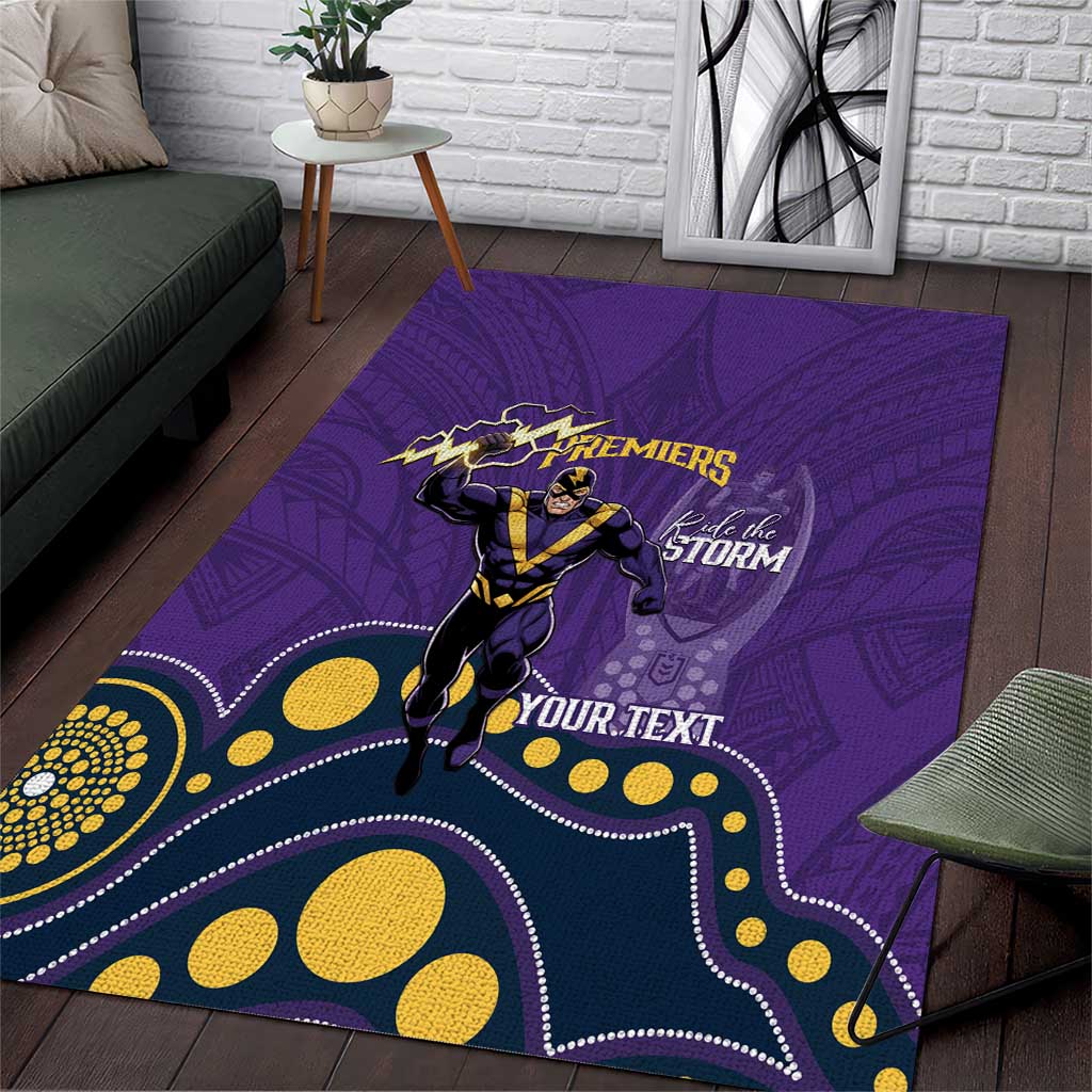 NRL Melbourne Rugby Custom Area Rug Premiers Trophy Ride The Storm - Vibe Hoodie