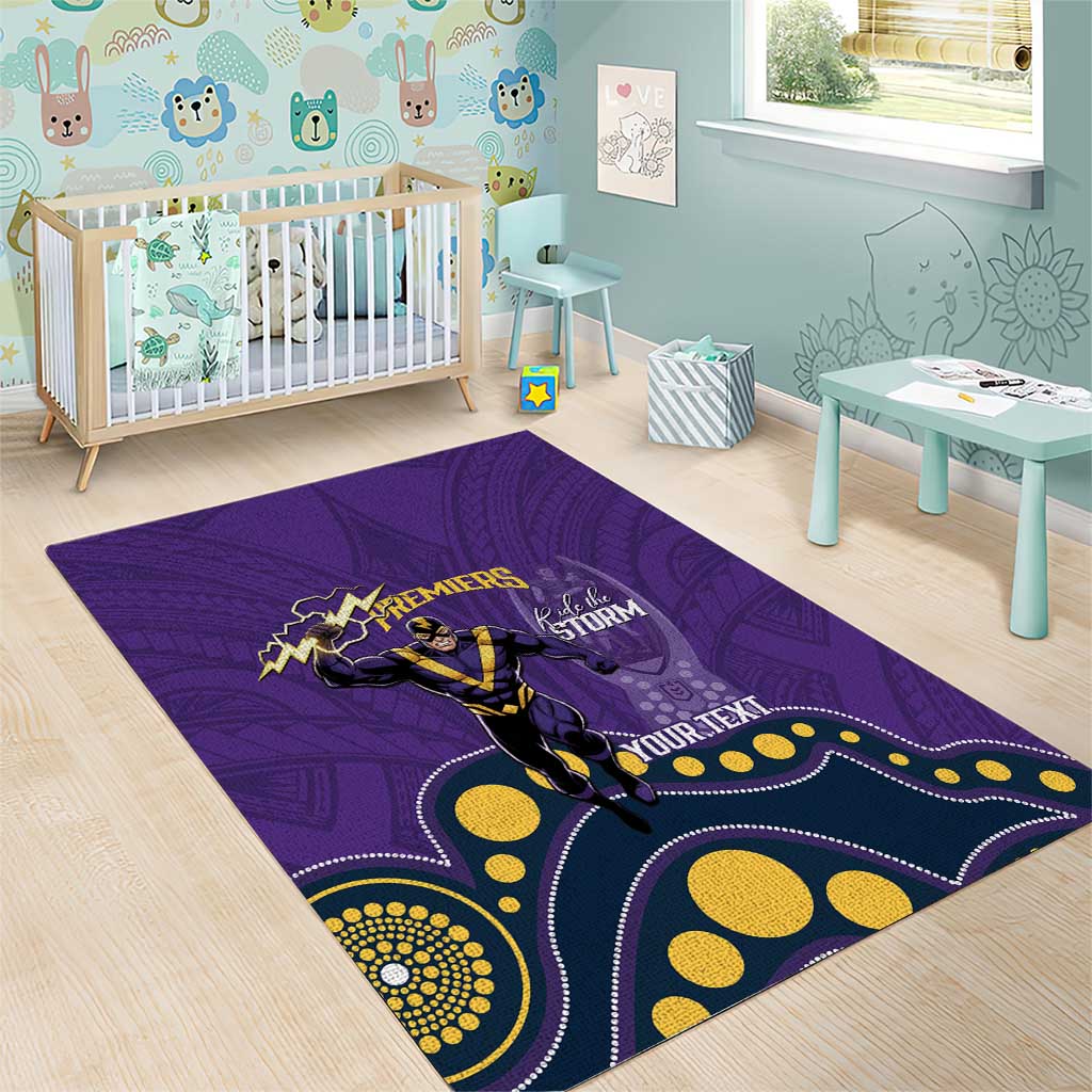 NRL Melbourne Rugby Custom Area Rug Premiers Trophy Ride The Storm - Vibe Hoodie