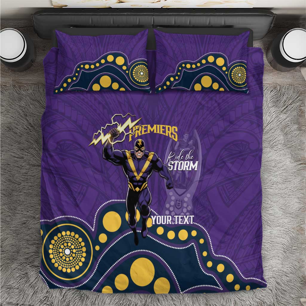 NRL Melbourne Rugby Custom Bedding Set Premiers Trophy Ride The Storm - Vibe Hoodie