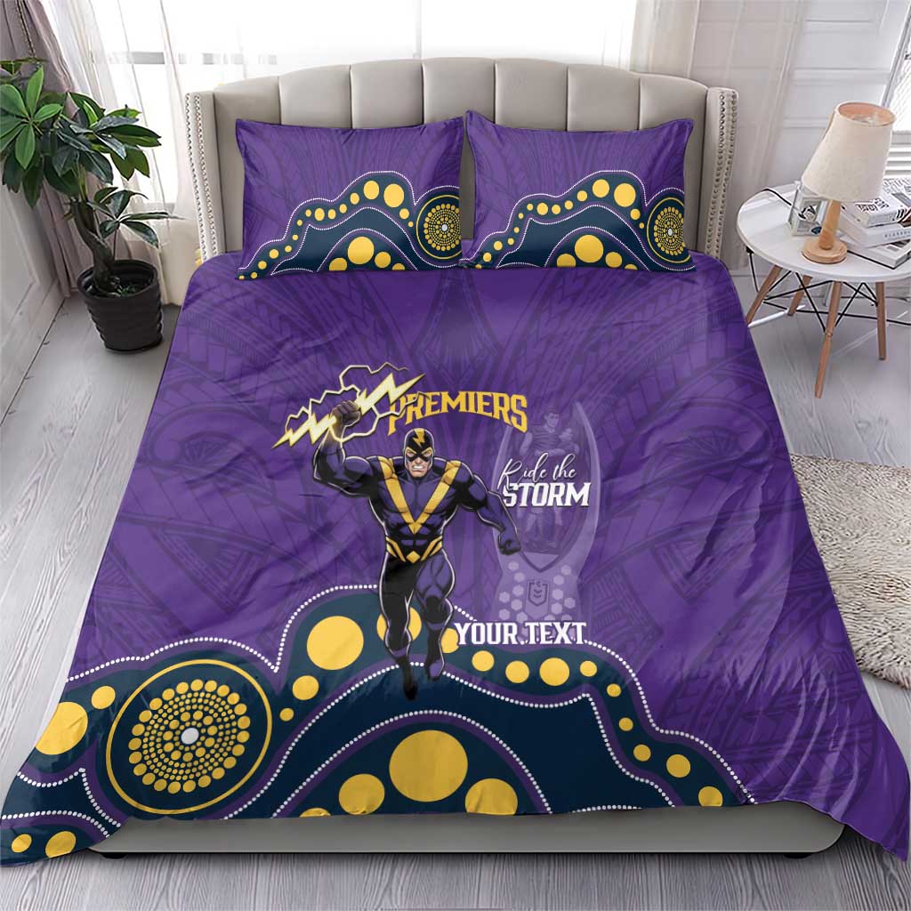 NRL Melbourne Rugby Custom Bedding Set Premiers Trophy Ride The Storm - Vibe Hoodie
