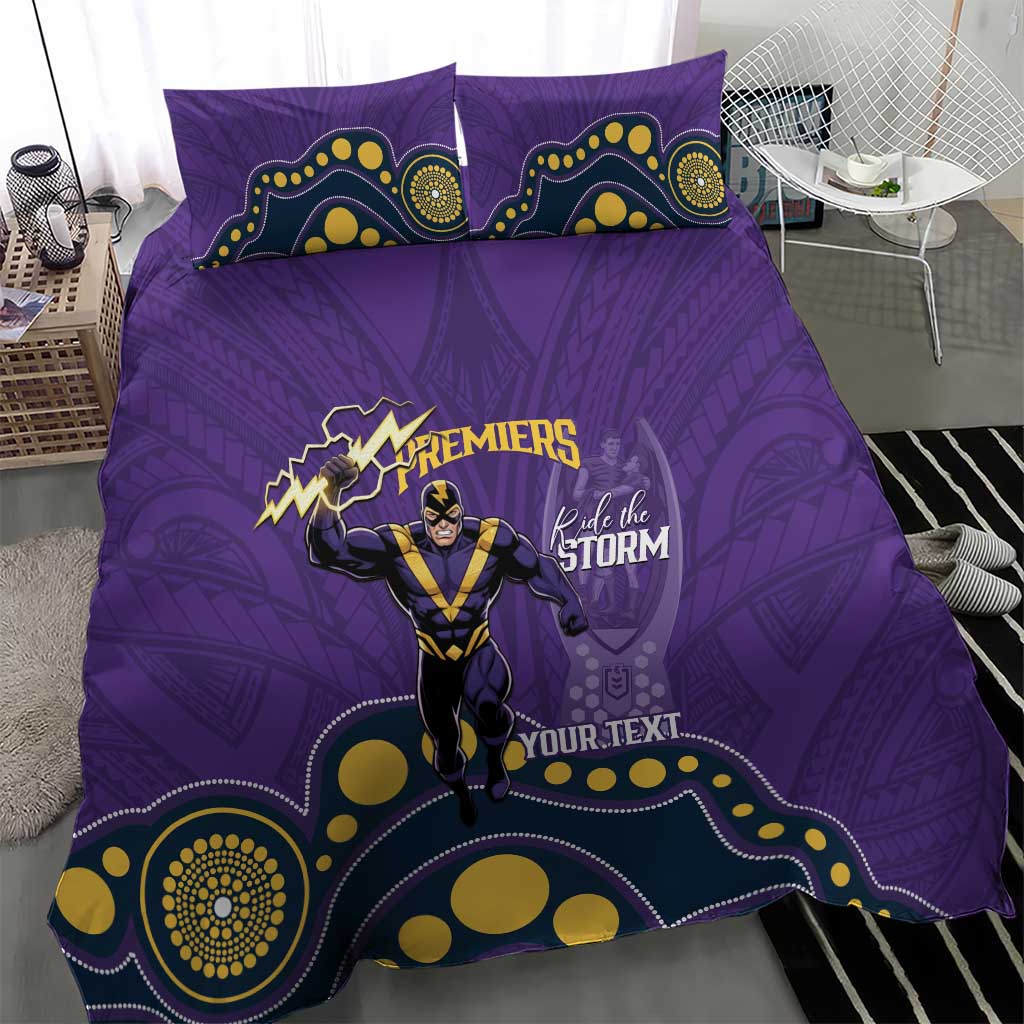 NRL Melbourne Rugby Custom Bedding Set Premiers Trophy Ride The Storm - Vibe Hoodie