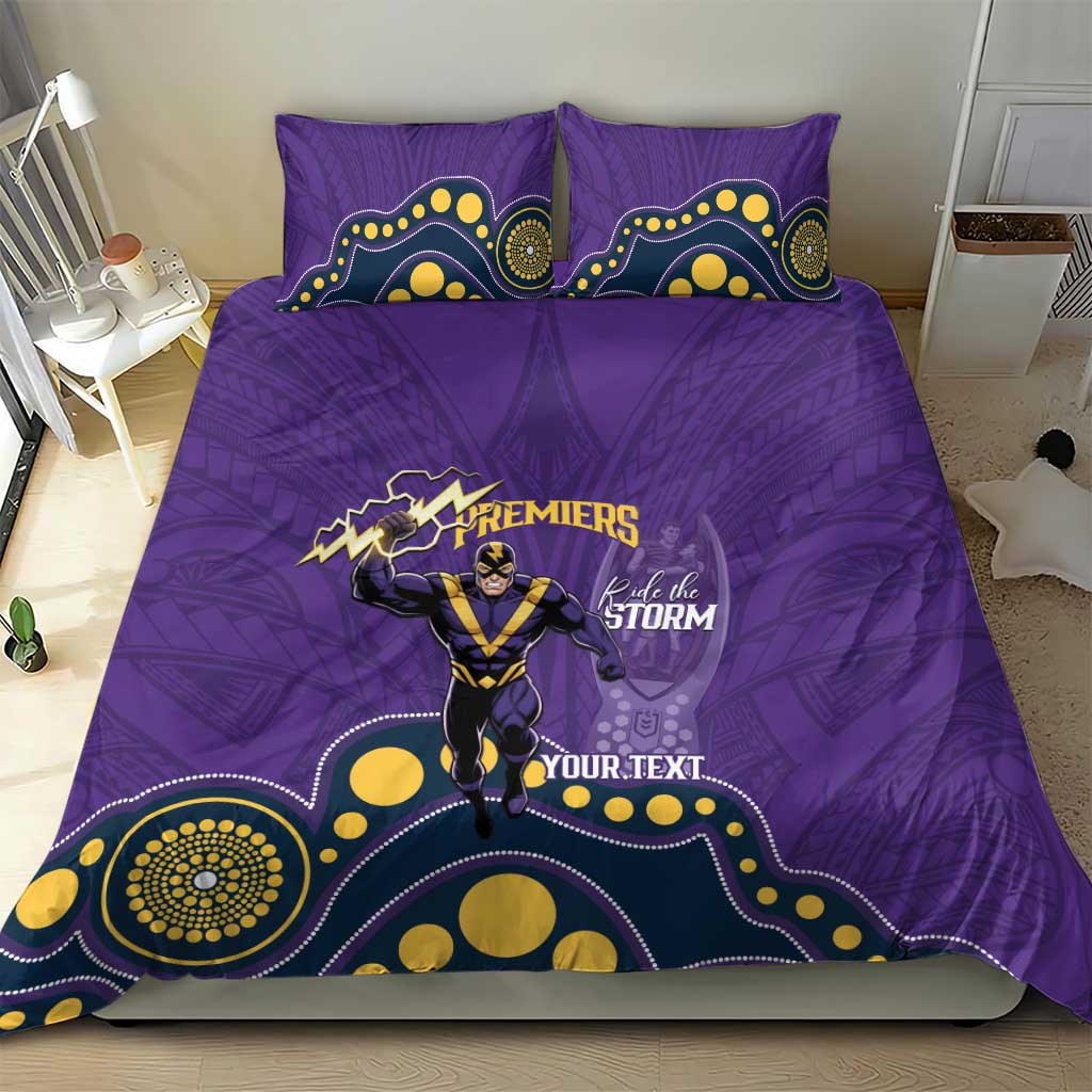 NRL Melbourne Rugby Custom Bedding Set Premiers Trophy Ride The Storm - Vibe Hoodie