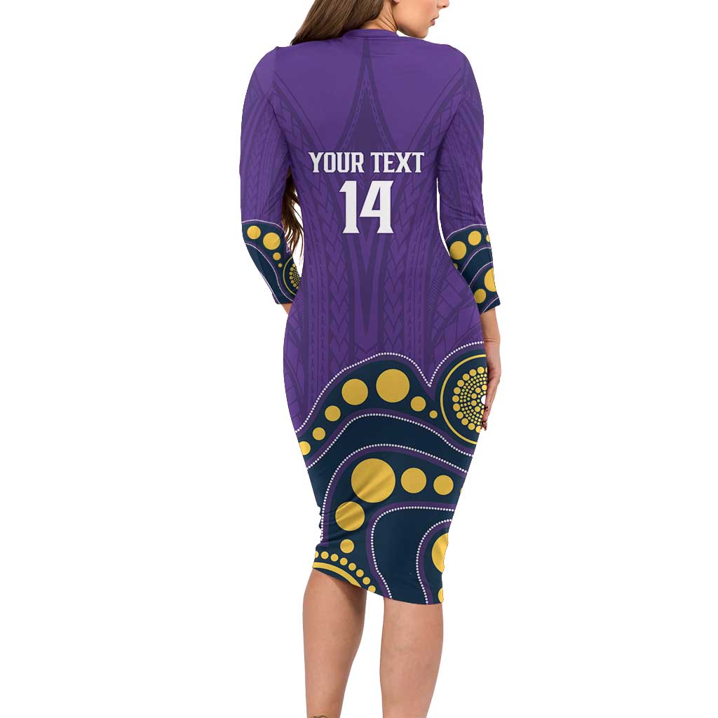 NRL Melbourne Rugby Custom Family Matching Long Sleeve Bodycon Dress and Hawaiian Shirt Premiers Trophy Ride The Storm - Vibe Hoodie