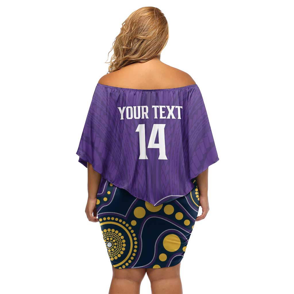 NRL Melbourne Rugby Custom Family Matching Off Shoulder Short Dress and Hawaiian Shirt Premiers Trophy Ride The Storm - Vibe Hoodie