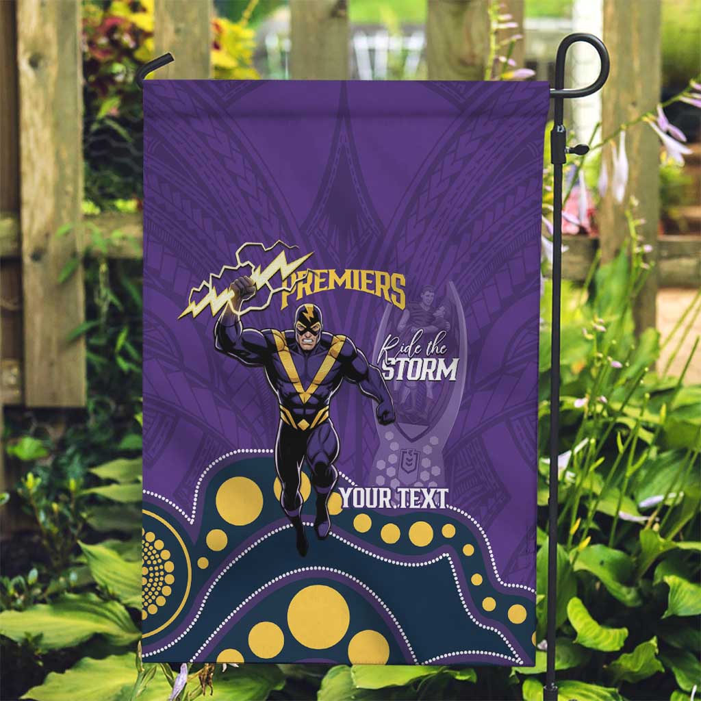 NRL Melbourne Rugby Custom Garden Flag Premiers Trophy Ride The Storm - Vibe Hoodie