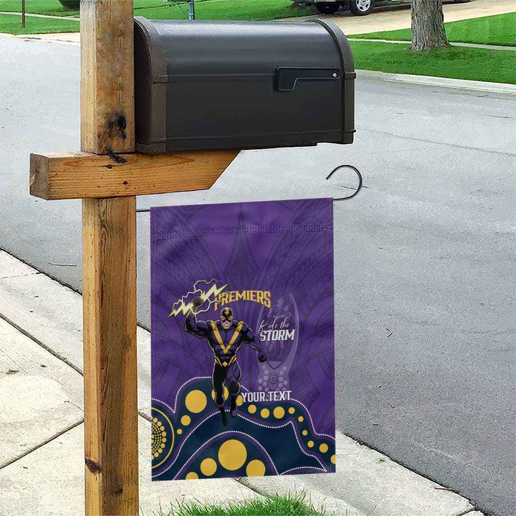 NRL Melbourne Rugby Custom Garden Flag Premiers Trophy Ride The Storm - Vibe Hoodie