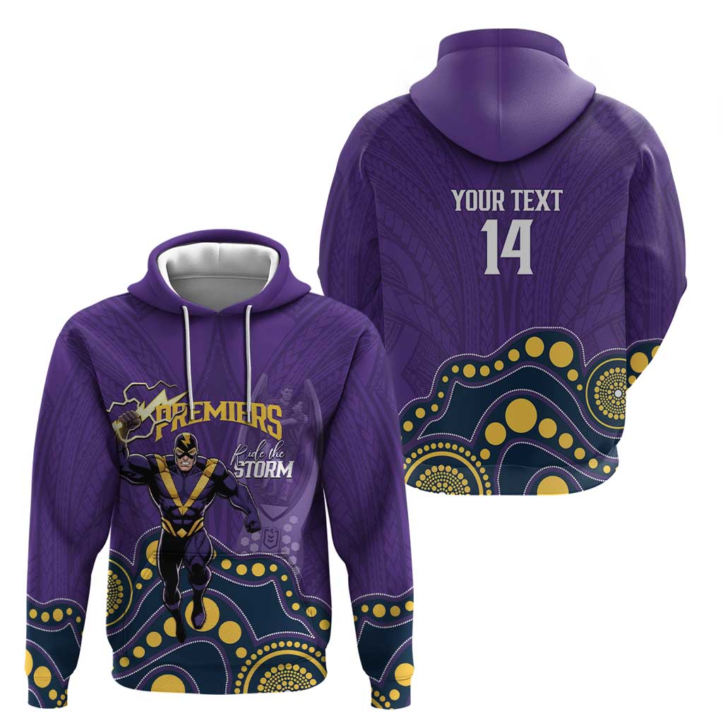 NRL Melbourne Rugby Custom Hoodie Premiers Trophy Ride The Storm - Vibe Hoodie