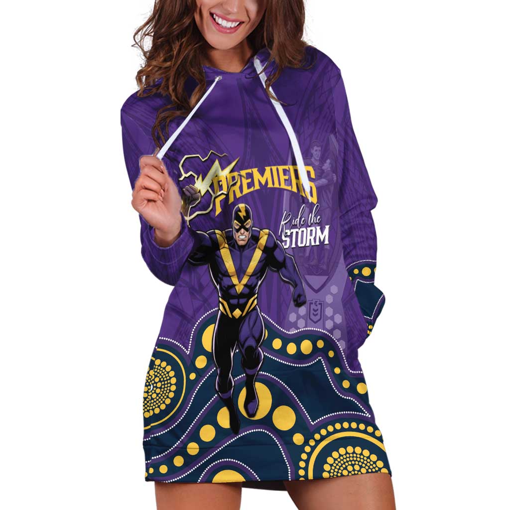 NRL Melbourne Rugby Custom Hoodie Dress Premiers Trophy Ride The Storm - Vibe Hoodie